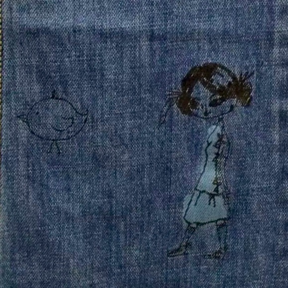 Custom Hand Painted Vintage Wearable Art Jeans Fun - Picture 4 of 8